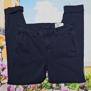 Cosmic Blue Love Skinny Cuffed Pants Navy Blue Size 27